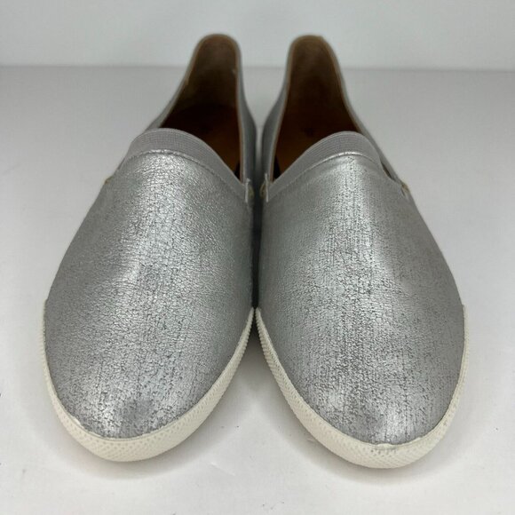 Frye Womens 3471377 Silver Solid Metallic Low Pointed Toe Size 11 Slip-On Shoes - Picture 3 of 11